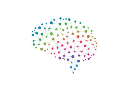 Colourful illustration of a brain