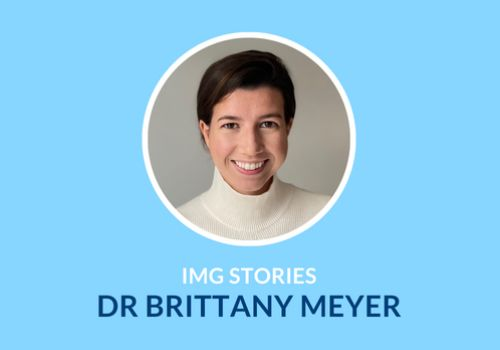 Dr Brittany Meyer smiling at the camera