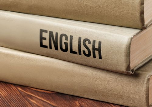 Books with English written on spine