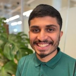 Portrait image of smiling man