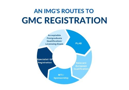 Infographic of different routes GMC registration