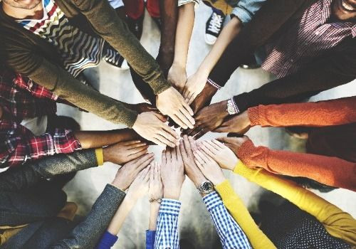 Hands in a circle 